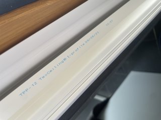 I-Profile TEXCELING TPP-12 Noir en 1m65 Profile de mise en tension  fixer au plafond.